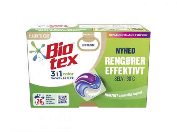 Tøyvask Bio-Tex Color 3I1 Kapsler (26 stk)