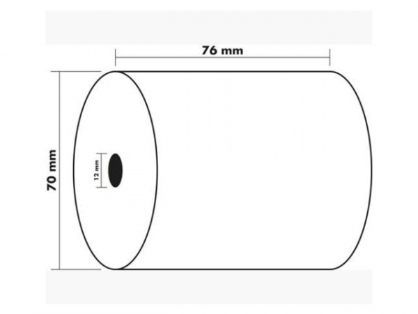 Kassarull 76Xø70X12 60G 40M 1-Lags (10 stk)