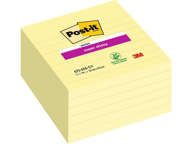 BildeNotatblokk Post-It Ssn 101X101Lj Cy (6 stk)