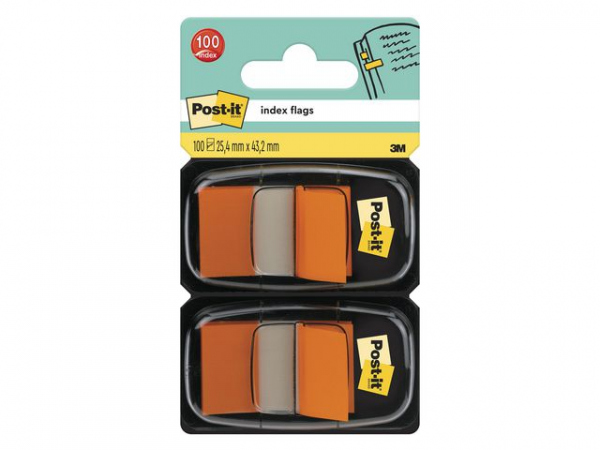 Index Post-It 680 25X44Mm Orange (2 stk)