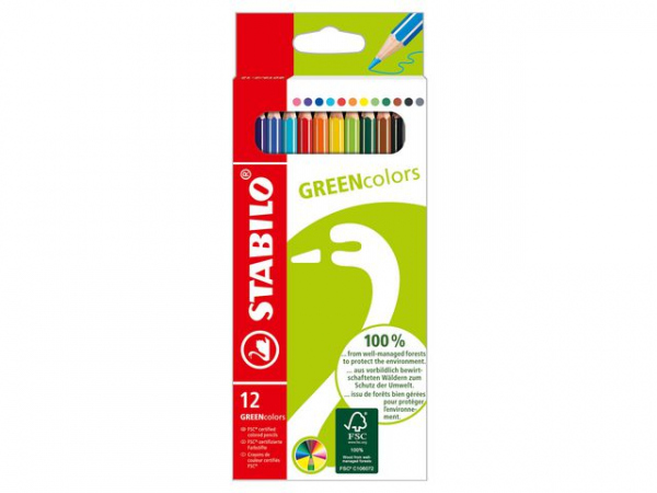 Fargeblyant Stabilo Greencolors (12 stk)