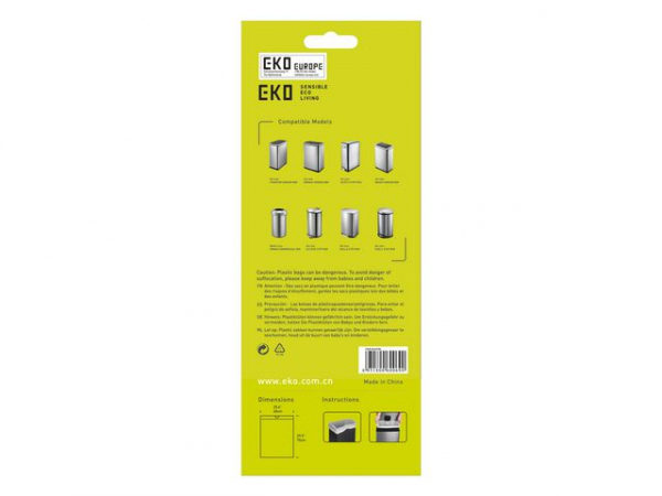 Avfallspose Eko F 65X75 40-60L Hvit (12 stk)