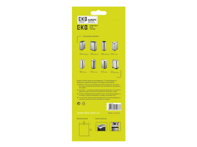 BildeAvfallspose Eko E 55X70 25-35L Hvit (12 stk)
