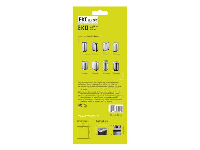 BildeAvfallspose Eko D 55X50 18-21L Hvit (20 stk)