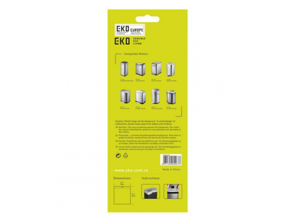 Avfallspose Eko D 55X50 18-21L Hvit (20 stk)