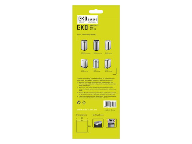 BildeAvfallspose Eko C 45X50 10-15L Hvit (20 stk)