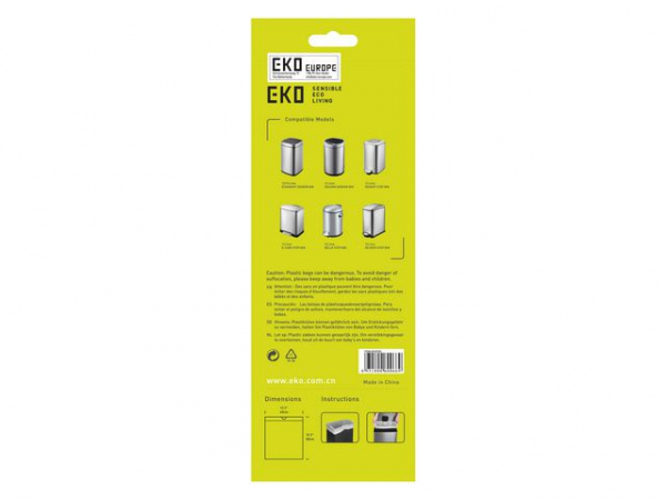 Avfallspose Eko C 45X50 10-15L Hvit (20 stk)