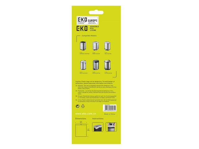 BildeAvfallspose Eko A 35X40Cm 3-6L Hvit (30 stk)