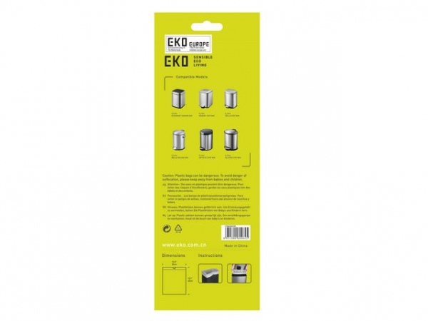 Avfallspose Eko A 35X40Cm 3-6L Hvit (30 stk)