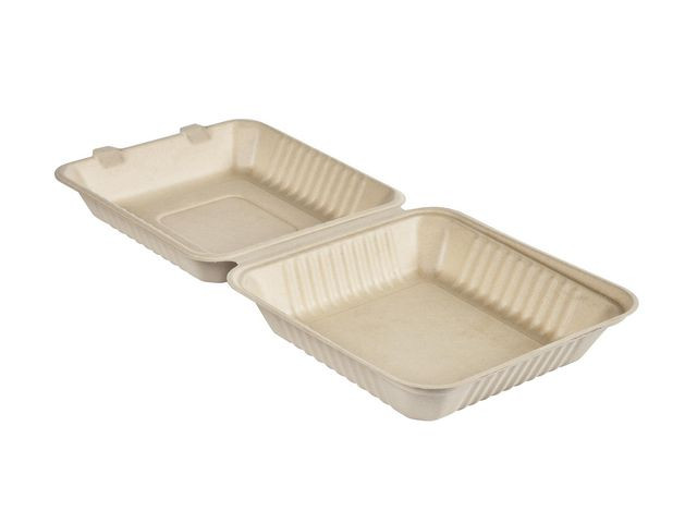 BildeVarmmatboks Duni 1200Ml Bagasse Brun (50 stk/pk, 2 pakker)