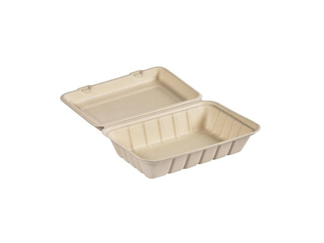 BildeVarmmatboks Duni 850Ml Bagasse Brun (50 stk/pk, 2 pakker)