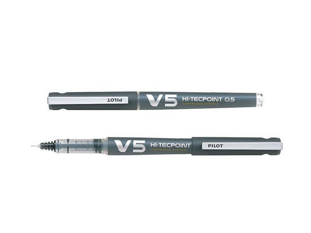 BildeRollerpenn Pilot Begreen Hi-Tec V5 Sort (10 stk)