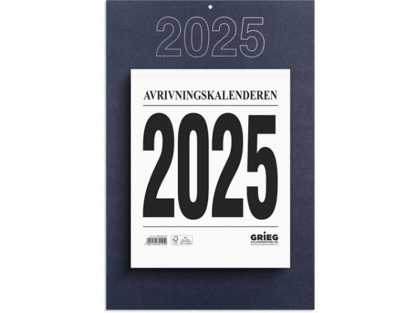 Avrivningskalender Grieg 25 Stor M/Plate