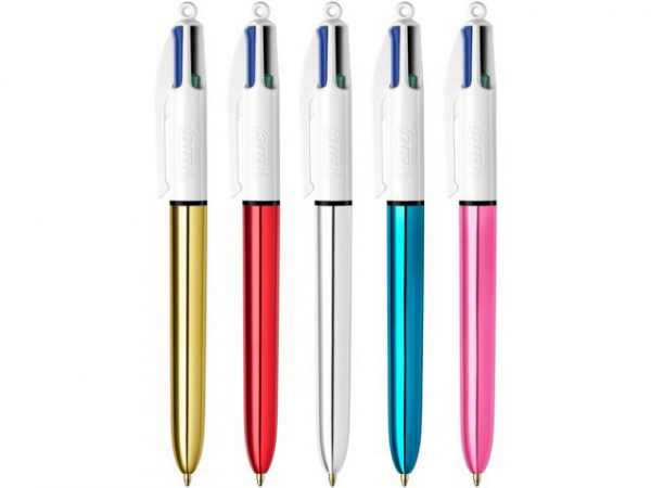 Kulepenn Bic 4 Farger 1,0 Met. Ass (12 stk)