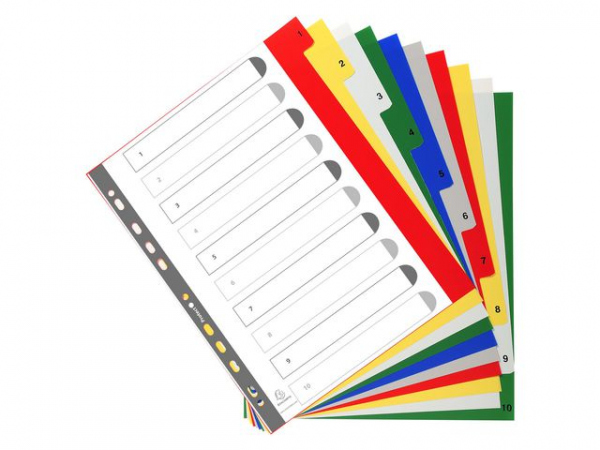 Register Exacompta A4+ 1-10 Assortert