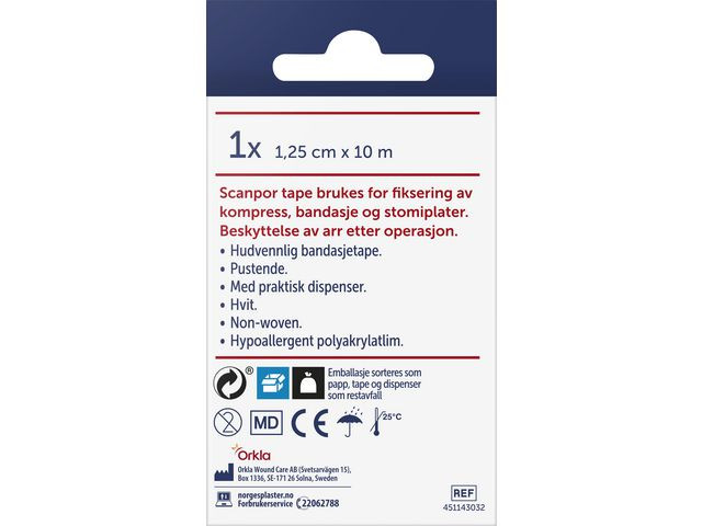 BildeTape Scanpor 1,25Cmx10M Hvit (10 stk)