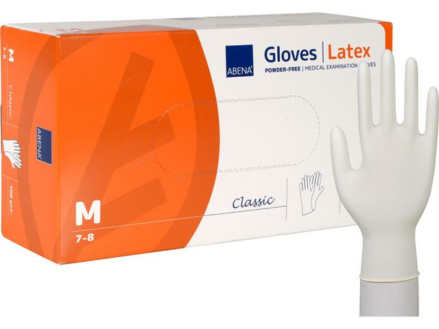 BildeHanske Abena C. Latex U/P M Hvit (100 stk)