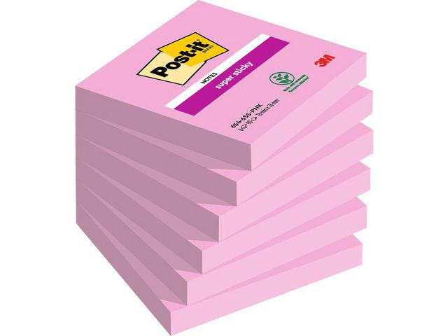 BildeNotatblokk Post-It Ssn 76X76 Rosa (6 stk)