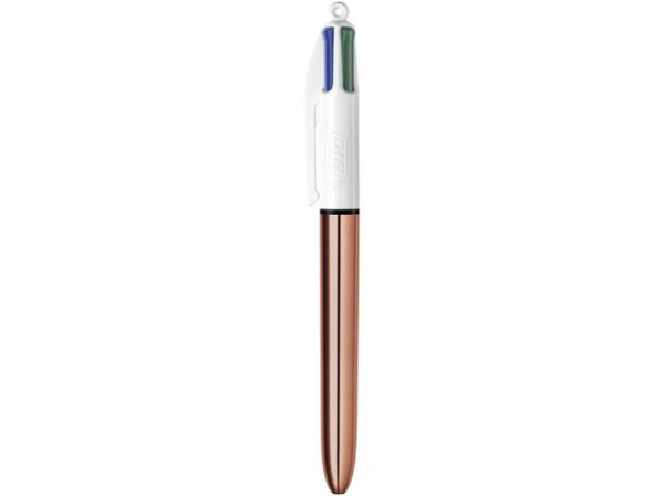 Kulepenn Bic 4 Farger Shine M Rosegull (12 stk)