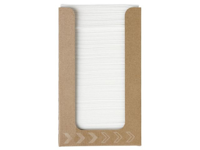 BildeServiett Dunisoft 20Cm Hvit M/Disp (100 stk/pk, 12 pakker)