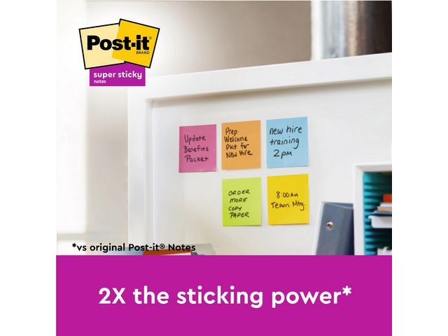 BildeNotatblokk Post-It Ssn48X48 Resi Ass (12 stk)