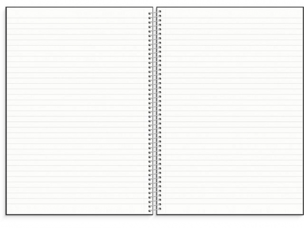 Spiralbok Burde A4 Sort