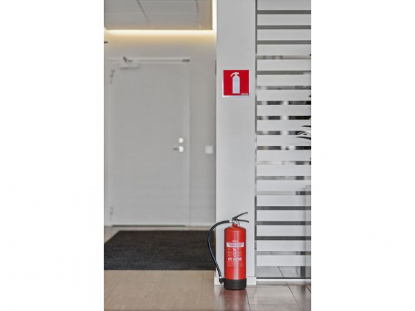 Skilt Nexa Brannslukker 20X20Cm Rød