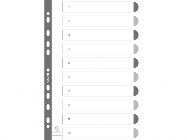 Register Exacompta A4 1-10 Mylar Hvi/Frg