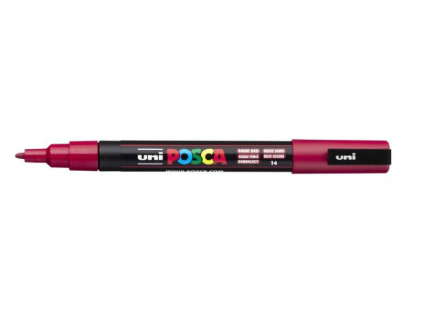 Paintmarker Uni Posca Pc-3M Mørk Rød