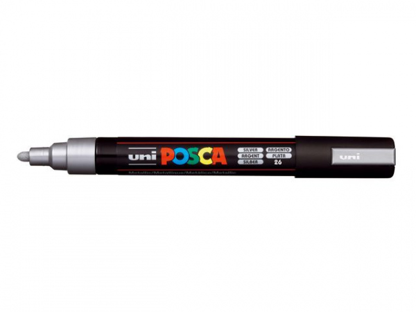 Paintmarker Uni Posca Pc-5M Sølv