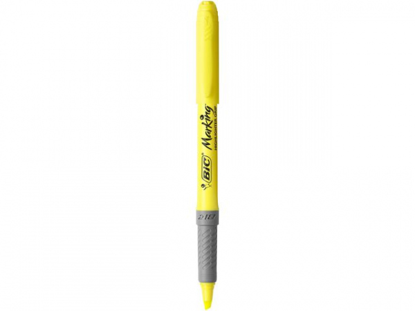 Tekstmarker Bic Grip Gul (12 stk)