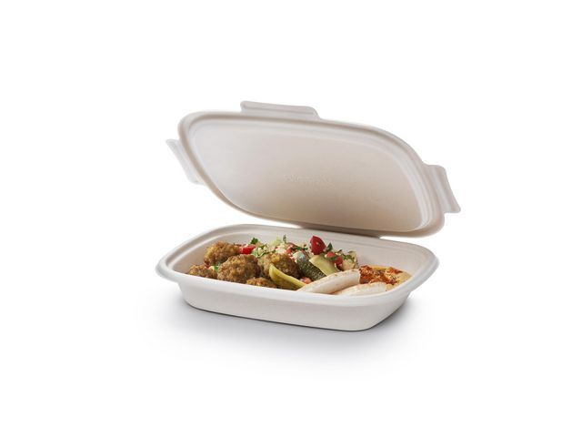 BildeVarmmatboks Duni 900Ml Bagasse (50 stk/pk, 4 pakker)