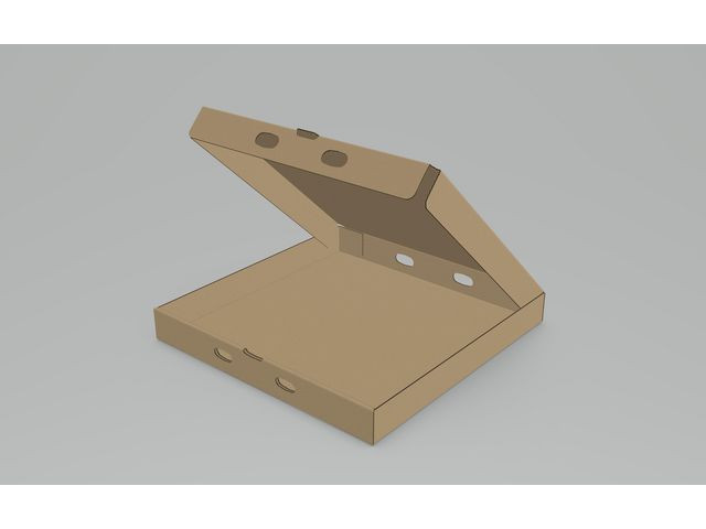 BildePizzaeske 31X31X3,5Cm Brun (50 stk)