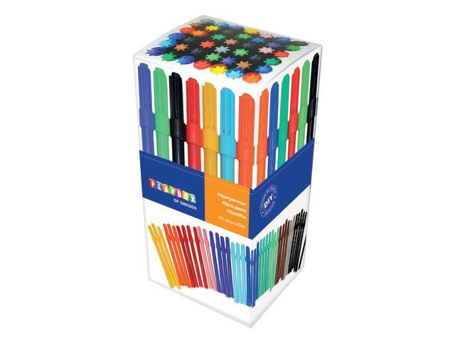 BildeTusj Playbox 12 Farger Ass (42 stk)