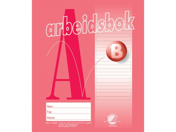 Arbeidsbok 17X21 80G 5,5:7:5,5 Hj.linje (20 stk)