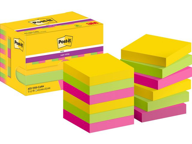 BildeNotatblokk Post-It Ssn 48X48 Carival (12 stk)