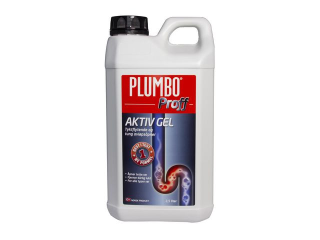 BildeAvløpsåpner Plumbo Proff Aktiv Gel 2,5L (4 stk)