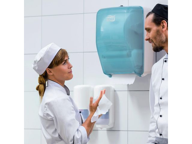 BildeDispenser Tork W6 Håndtørk Hvit/Turkis