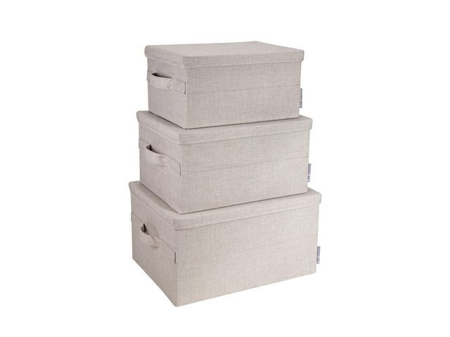 BildeOppbevaringsboks Bigso M/Lokk L Beige