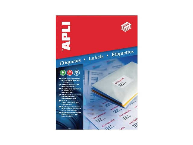 BildeEtikett Apli 70,0X25,4 Hvit (3300 stk)