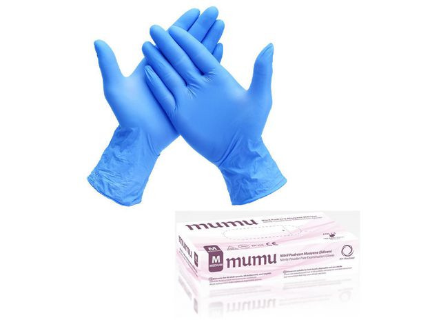 BildeHanske Mumu Nitril Pud.fri L (100 stk)