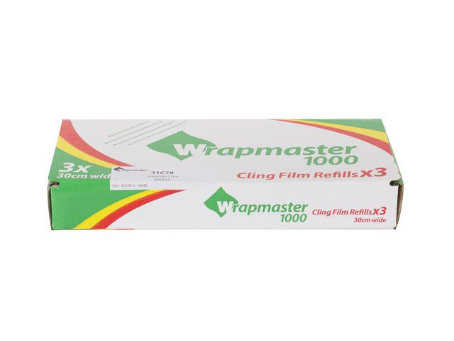 BildeCateringfilm Wrapmaster1000 30Cmx100M (3 stk)