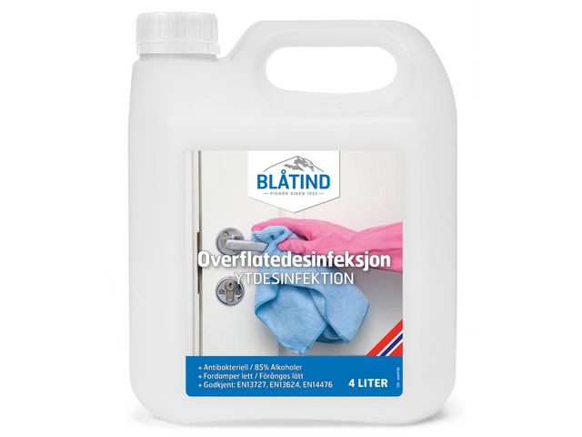 BildeOverflatedesinfeksjon Blåtind 85% 4L (3 stk)