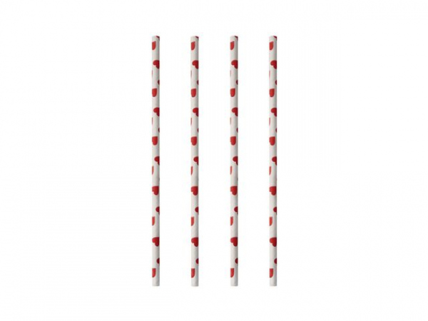 Sugerør Papstar Papir 20Cm Hjerte (100 stk)