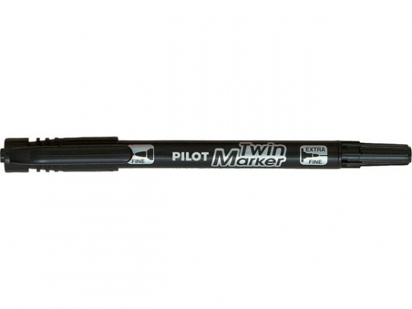 Merkepenn Pilot Sca-Tm-Bg Twin Sort (10 stk)