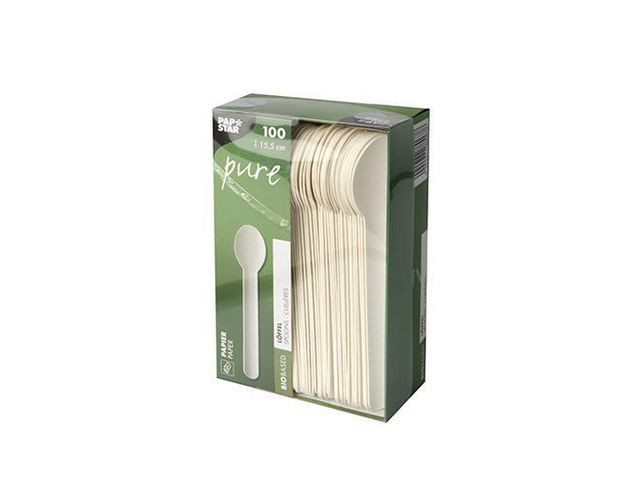 BildeSkje Pure Papp 15,5Cm Hvit (100 stk/pk, 10 pakker)