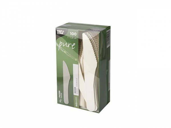 Kniv Pure Papp 15,8Cm Hvit (100 stk/pk, 10 pakker)