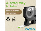 Tape Dymo D1 12Mm X 7M Sort/Hvit (10 stk)