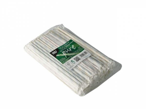 Sugerør Papir Enkelpakket Ø0,6X20Cm (100 stk)