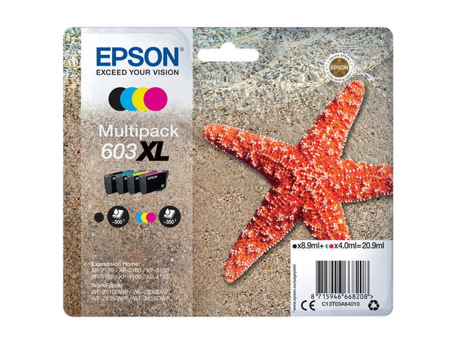 BildeEPSON Ink C13T03A64010 603XL Multipack Starfish